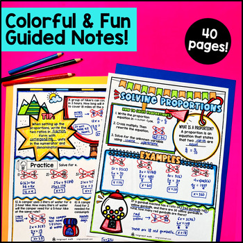 Ratios, Rates, Proportions Guided Notes — preview page 2 of 4