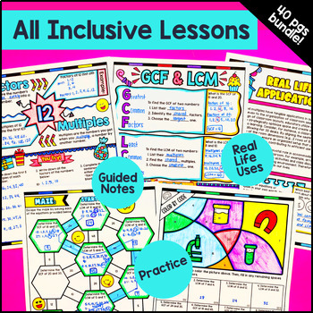 Fractions Operations GCF LCM Guided Notes BUNDLE — preview page 4 of 4