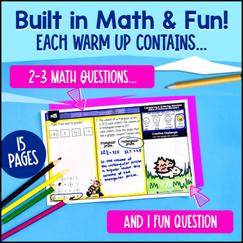 Integers, Opposites, Absolute Value of Rational Numbers 6th Grade Math Warm Ups — preview page 2 of 4