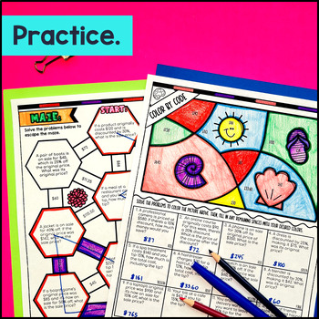 Discount, Sale Price, Tips Guided Notes with Doodles — preview page 3 of 4