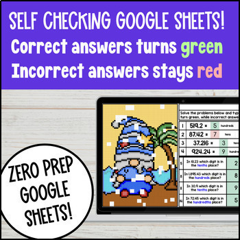 Whole Number and Decimal Place Value Digital Pixel Art — preview page 3 of 4