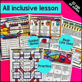 Multiplicative Comparisons 4th Grade Guided Notes & Pixel Art Multiply Divide — preview page 3 of 4