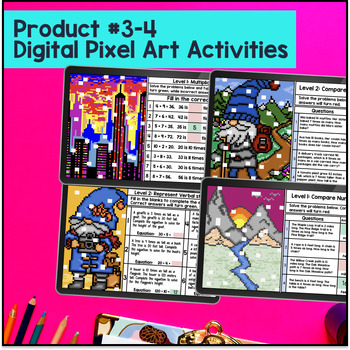 Multiplicative Comparisons 4th Grade Guided Notes & Pixel Art Multiply Divide — preview page 4 of 4