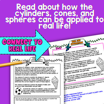 Volume of Cylinders, Cones, and Spheres Guided Notes — preview page 4 of 4