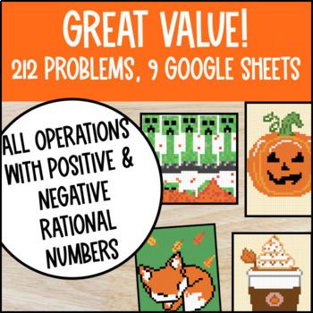 [Fall] Rational Number Operations Digital Pixel Art — preview page 2 of 4