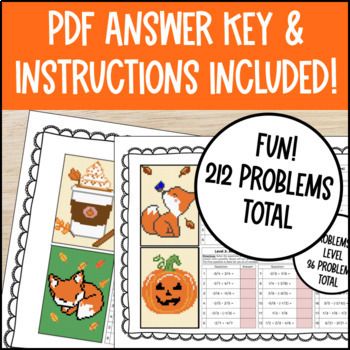 [Fall] Rational Number Operations Digital Pixel Art — preview page 4 of 4