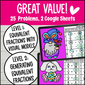 [Spring] Equivalent Fractions Digital Pixel Art — preview page 2 of 4
