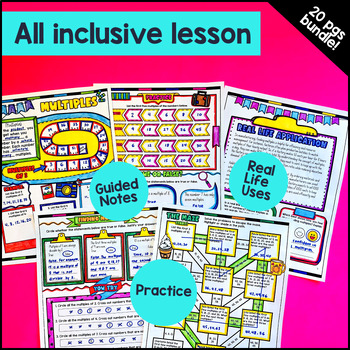 Factors and Multiples Guided Notes with Doodles 4th Grade CCSS Sketch Notes — preview page 4 of 4