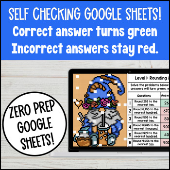 Rounding Multi Digit Whole Numbers Place Values Digital Pixel Art 4th Grade CCSS — preview page 3 of 4