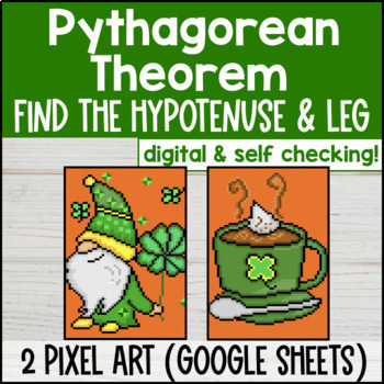 Pythagorean Theorem Digital Pixel Art
