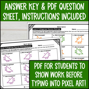 Pythagorean Theorem Digital Pixel Art — preview page 4 of 4
