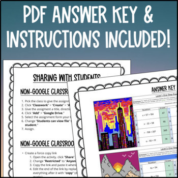 One Step Equations Digital Pixel Art — preview page 4 of 4
