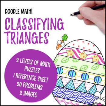 [Spring] Classifying Triangles Doodle Math: Twist on Color by Number Worksheets