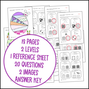 [Spring] Classifying Triangles Doodle Math: Twist on Color by Number Worksheets — preview page 4 of 4