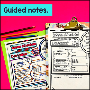 Mean Absolute Deviations Guided Notes w/ Doodles — preview page 2 of 4