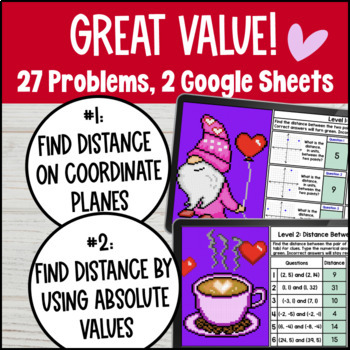 Distance on Coordinate Plane Digital Pixel Art Absolute Value Ordered Pairs CCSS — preview page 2 of 4
