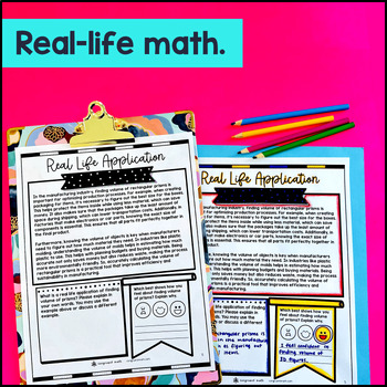 Volume of Rectangular Prisms Counting Cubes Guided Notes w/ Doodles — preview page 4 of 4