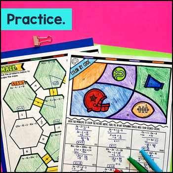 Multi Step Equations Guided Notes & Doodles — preview page 3 of 4