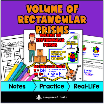 Volume of Rectangular Prisms Guided Notes with Doodles