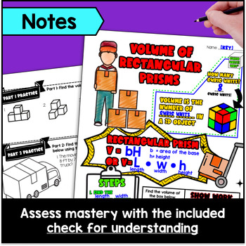 Volume of Rectangular Prisms Guided Notes with Doodles — preview page 2 of 4