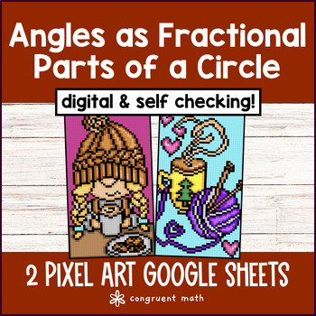Thumbnail for Angles as Fractional Parts of a Circle Digital Pixel Art 4th Grade Angle Measure