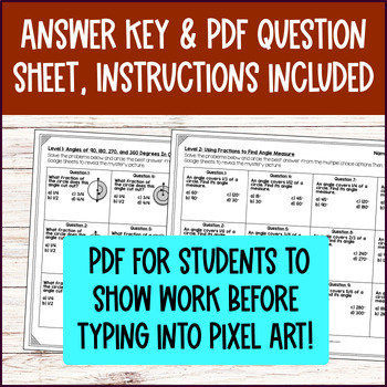 Angles as Fractional Parts of a Circle Digital Pixel Art 4th Grade Angle Measure — preview page 4 of 4