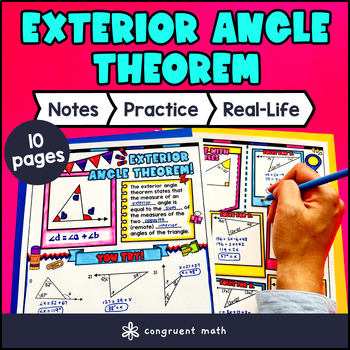 Exterior Angle Theorem Guided Notes w Doodles