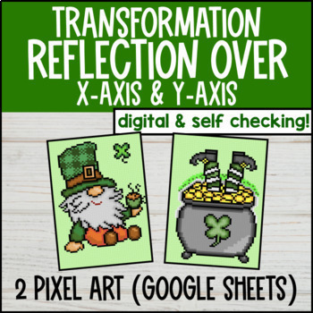 Thumbnail for Reflection X-Axis & Y-Axis Digital Pixel Art | Rigid Transformations | Spring