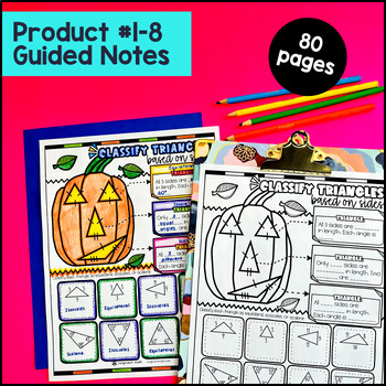 4th Grade Geometry Measuring Protractor Line of Symmetry Guided Notes Pixel Art — preview page 2 of 4