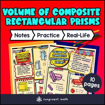 Volume of Composite Rectangular Prisms Guided Notes w/ Doodles
