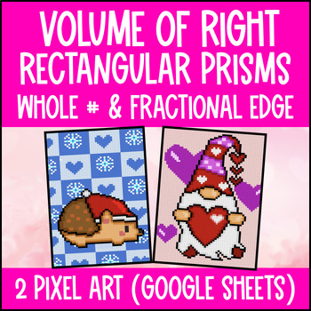 Volume of Right Rectangular Prisms w/ Fractional Edge Lengths Digital Pixel Art
