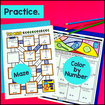 Writing Numerical Expressions Guided Notes with Doodles — preview page 3 of 4