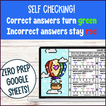 Approximate & Compare Irrational Numbers Pixel Art Google Sheets — preview page 3 of 4