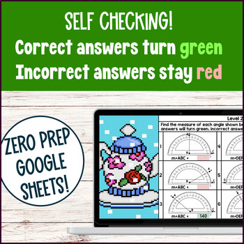 Measuring Angles with Protractor 4th Grade Digital Pixel Art Acute Obtuse Right — preview page 3 of 4