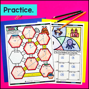 Adding and Subtracting Integers Guided Notes & Doodles — preview page 3 of 4