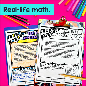Adding and Subtracting Integers Guided Notes & Doodles — preview page 4 of 4