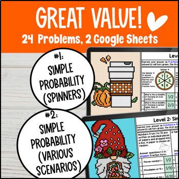 [Thanksgiving] Probability of Simple Events Digital Pixel Art Uniform Model — preview page 2 of 4