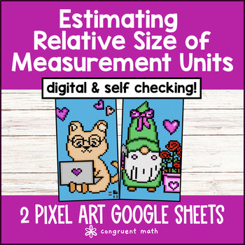 Thumbnail for Estimating Relative Size of Measurement Units 4th Grade Digital Pixel Art CCSS