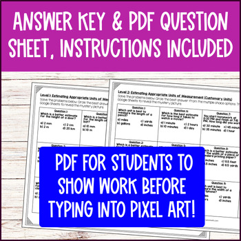 Estimating Relative Size of Measurement Units 4th Grade Digital Pixel Art CCSS — preview page 4 of 4