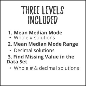 Mean Median Mode Range — preview page 3 of 4