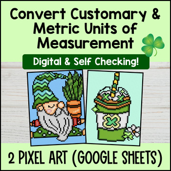 Thumbnail for Converting Units of Measurements Digital Pixel Art Customary & Metric Units