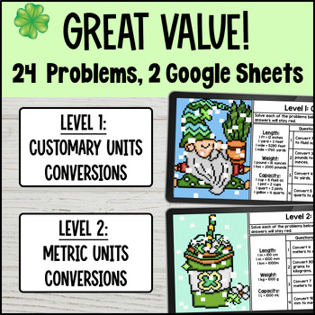 Converting Units of Measurements Digital Pixel Art Customary & Metric Units — preview page 2 of 4