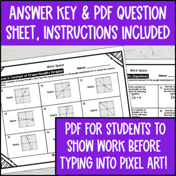 Constant of Proportionality Pixel Art Tables, Graphs, Equations Valentine's Day — preview page 4 of 4