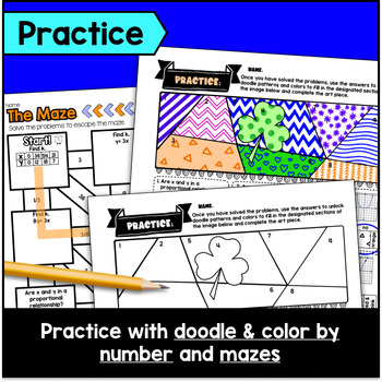 Constant of Proportionality Guided Notes & Doodles — preview page 3 of 4