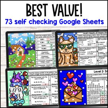 *4th Grade Math Full Year Digital Pixel Art BUNDLE — preview page 4 of 4