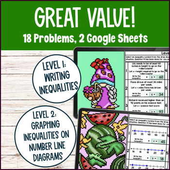 Writing & Graphing Inequalities Digital Pixel Art — preview page 2 of 4