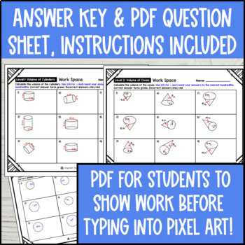 [Spring] Volume of Cylinders, Cones, and Spheres Digital Pixel Art Google Sheets — preview page 4 of 4