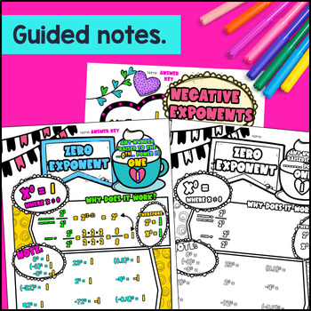 Power, Zero & Negative Exponent Rules Guided Notes — preview page 2 of 4