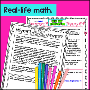Power, Zero & Negative Exponent Rules Guided Notes — preview page 4 of 4