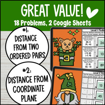 Distance on the Coordinate Plane Digital Pixel Art Applying Pythagorean Theorem — preview page 2 of 4